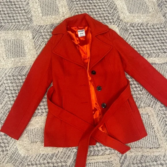 Old Navy Jackets Coats Old Navy Classic Red Pea Coat Car